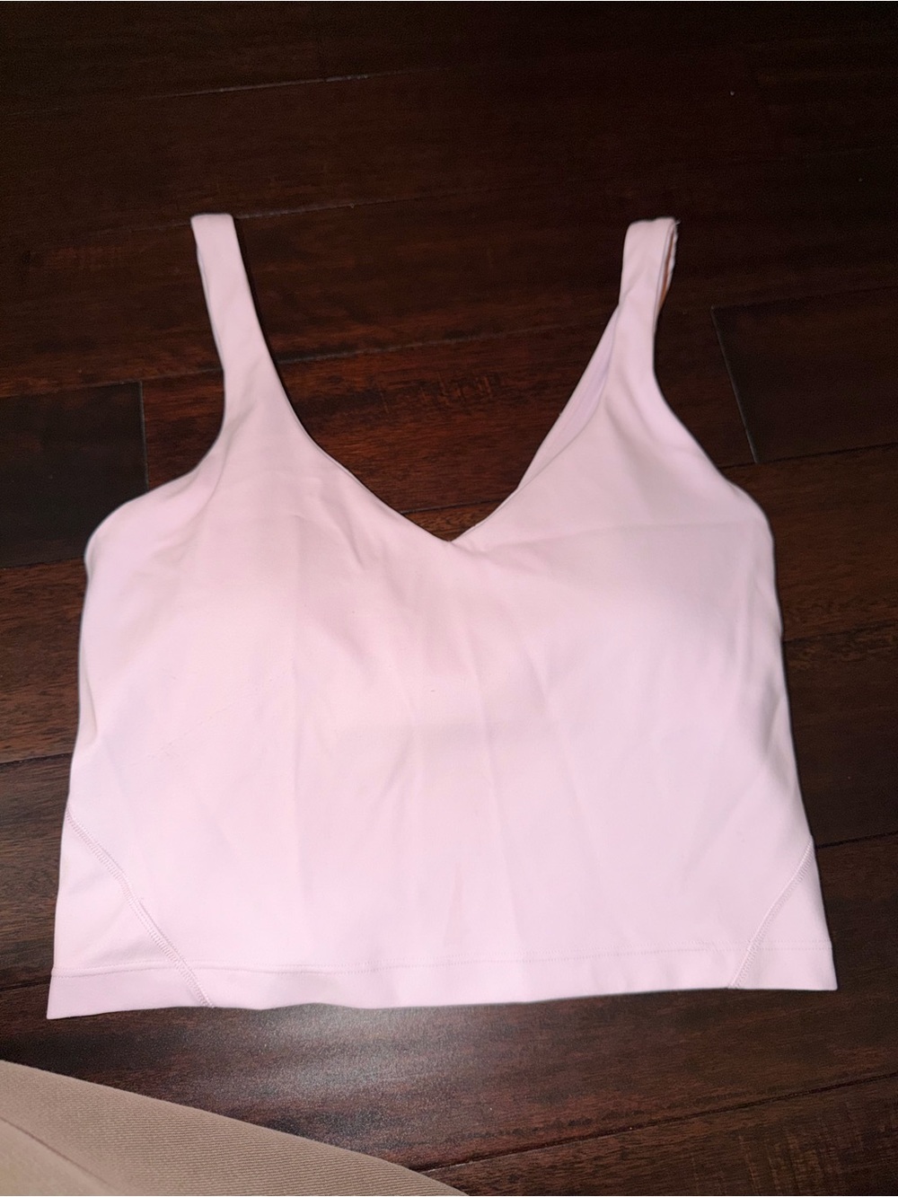 lululemon athletica Light Pink V-Neck Cropped Tank